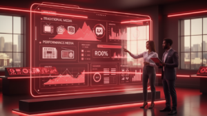 Como alocar budget de mídia tradicional para performance e provar o ROI em 2026